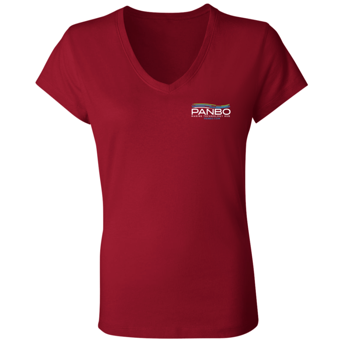 Panbo - Bella and Canvas Women's V-Neck Logo T-Shirt